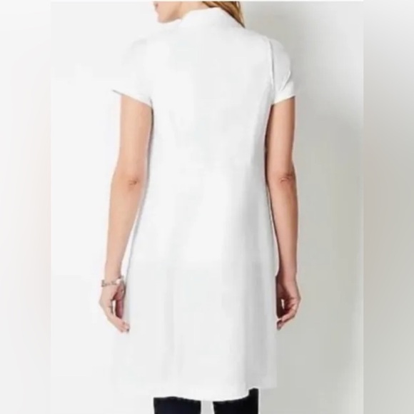 J. Jill White Open Front Linen Blend Vest - Picture 4 of 7